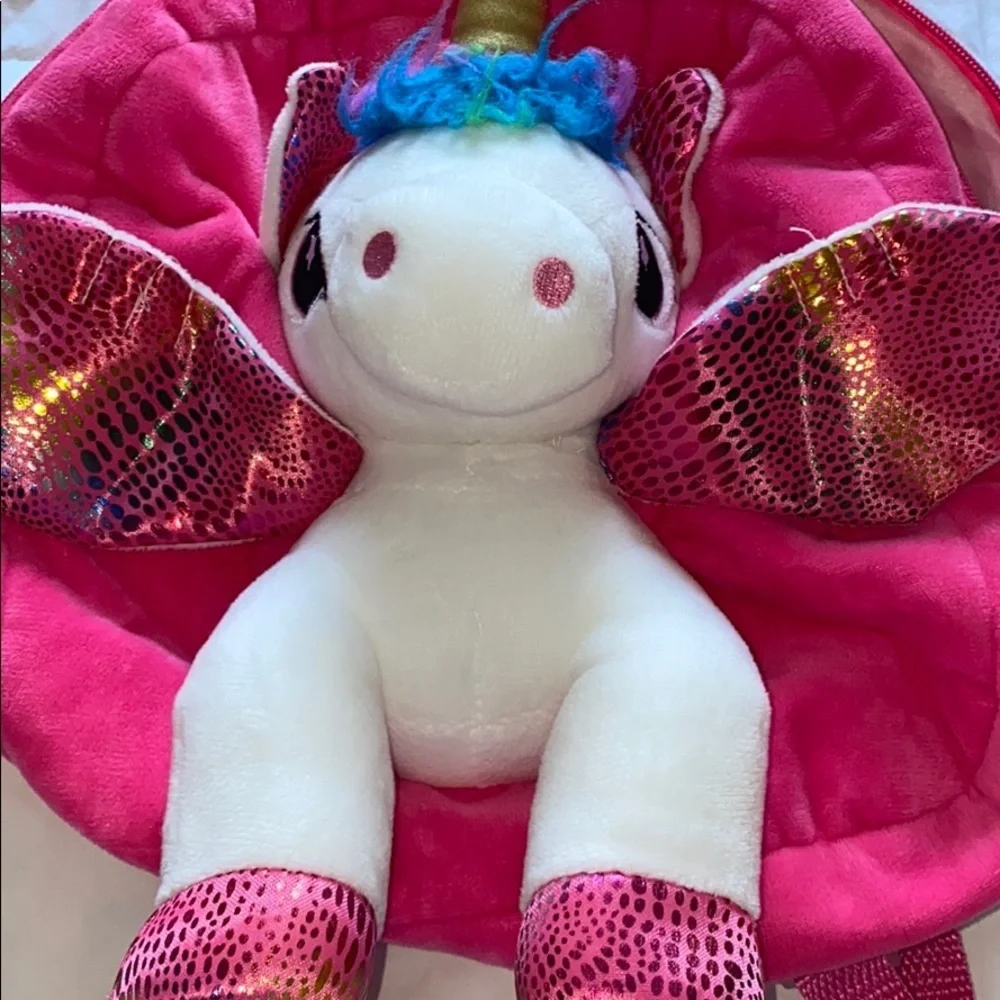 Unicorn plush like backpack